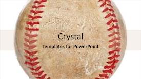  Presentation with baseball - Colorful presentation theme enhanced with old games - baseball ball macro shot isolated backdrop and a coral colored foreground