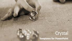  Presentation with game show - Presentation design featuring old games - child getting ready to shoot background and a coral colored foreground