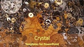  Presentation with old paper - Theme with old gears on the textured background and a  colored foreground