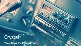  Presentation with truck - PPT theme featuring old generic truck dashboard toned background and a ocean colored foreground