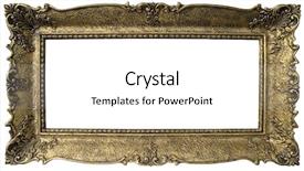  Presentation with frame - Slides featuring old gilded wooden frame isolated background and a white colored foreground