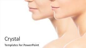  Presentation with skincare - Presentation enhanced with a young and old background and a pink colored foreground