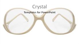  Presentation with plastic - PPT layouts consisting of old-glasses-in-a-plastic background and a white colored foreground