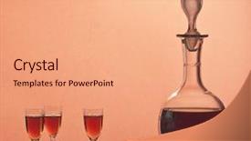  Presentation with wine read - Audience pleasing theme consisting of old glassware with marsala wine backdrop and a coral colored foreground