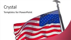  Presentation with flag - Beautiful presentation theme featuring old glory us flag isolated backdrop and a white colored foreground