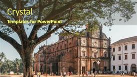  Presentation with goa - Slide set having old-goa-india-january-15 background and a tawny brown colored foreground