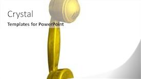  Presentation with gold - Presentation design having old-gold-tube-hanging background and a white colored foreground