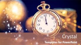  Presentation with sparkling - Beautiful PPT layouts featuring old-golden-clock-close backdrop and a coral colored foreground
