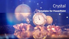  Presentation with golden christmas - PPT theme enhanced with old-golden-clock-close background and a royal blue colored foreground