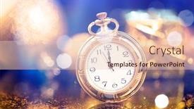  Presentation with golden christmas - Colorful presentation design enhanced with old-golden-clock-close backdrop and a lemonade colored foreground