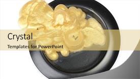  Presentation with wax - Theme featuring old golden wax candle background and a yellow colored foreground