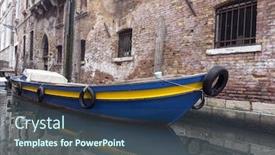  Presentation with canal - Cool new theme with electrical - background with copy space climate backdrop and a white colored foreground.