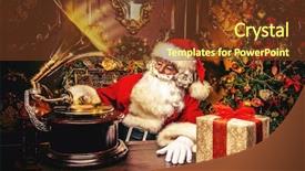  Presentation with gramophone - Colorful theme enhanced with old gramophone christmas song backdrop and a tawny brown colored foreground