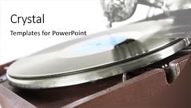  Presentation with gramophone - Amazing presentation having old gramophone isolated on white backdrop and a white colored foreground