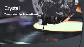  Presentation with gramophone - Cool new PPT layouts with old gramophone player closeup backdrop and a dark gray colored foreground