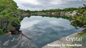  Presentation with granite - Colorful slides enhanced with old-granite-quarry-at-halibut backdrop and a gray colored foreground