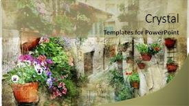  Presentation with rustic floral pic frames - Amazing presentation having old greek - charming floral streets in spello backdrop and a mint green colored foreground