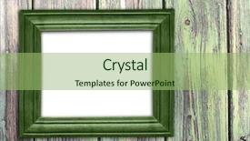  Presentation with frame - Presentation design with old green frame on old background and a mint green colored foreground