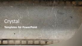  Presentation with movie - Presentation design having old-grey-animated-movie-tape background and a gray colored foreground