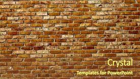  Presentation with brick wall - Audience pleasing theme consisting of old grunge brick wall background backdrop and a tawny brown colored foreground