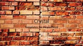  Presentation with old brick wall texture - Theme featuring old grunge brick wall background background and a coral colored foreground