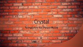  Presentation with red brick wall - Presentation enhanced with old grunge brick wall background background and a coral colored foreground