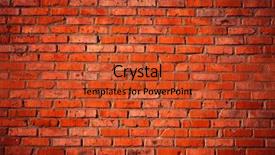  Presentation with red brick wall - Slide deck with red rectangles - old grunge brick wall background background and a red colored foreground