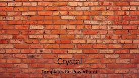  Presentation with old brick wall texture - Cool new slide deck with old grunge brick wall background backdrop and a red colored foreground