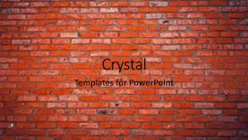  Presentation with red brick wall - Slides featuring old grunge brick wall background background and a red colored foreground