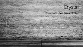  Presentation with white brick wall - Presentation design consisting of old grunge interior with brick background and a light gray colored foreground