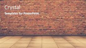  Presentation with old film - PPT theme enhanced with old grunge interior with brick wall retro film filtered instagram style background and a coral colored foreground