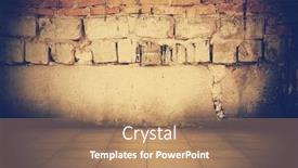  Presentation with old film - PPT theme featuring old grunge interior with brick wall retro film filtered instagram style background and a coral colored foreground