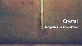  Presentation with old film - Audience pleasing theme consisting of old grunge metallic interior retro backdrop and a gray colored foreground