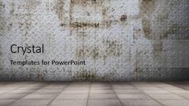  Presentation with metallic - Cool new PPT theme with old grunge metallic room abstract background backdrop and a light gray colored foreground