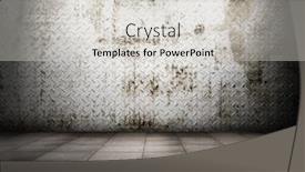  Presentation with metallic - Theme consisting of old grunge metallic room abstract background background and a light gray colored foreground