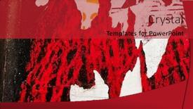  Presentation with posters - Slide deck consisting of old-grunge-ripped-torn-vintage background and a crimson colored foreground