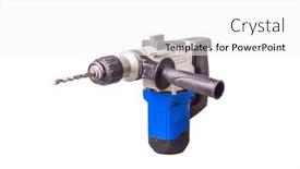  Presentation with drill - Presentation theme enhanced with old hammer drill background and a white colored foreground