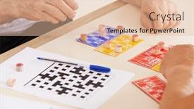  Presentation with seniors - Audience pleasing PPT theme consisting of old-hands-of-seniors-playing backdrop and a lemonade colored foreground