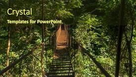  Presentation with jungle - Amazing presentation design having old hanging bridge in the jungle of panama backdrop and a tawny brown colored foreground