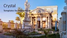  Presentation with colonial - Slides enhanced with old havana a colonial background and a light blue colored foreground