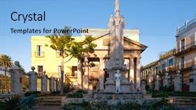  Presentation with colonial - Cool new slides with old havana an old colonial backdrop and a light blue colored foreground