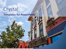 Old Historic Buildings In Downtown PPT template 17 | CrystalGraphics