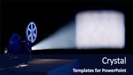  Presentation with film - Cool new theme with old home film projector running backdrop and a navy blue colored foreground