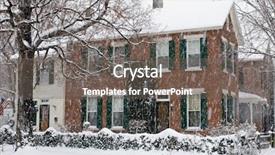  Presentation with storm - Amazing slides having old home in snow storm backdrop and a gray colored foreground