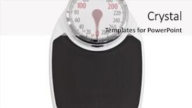  Presentation with weight - Presentation theme featuring old home weight scale isolated with clipping path background and a white colored foreground