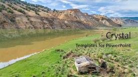  Presentation with colorado - Presentation enhanced with old homestead on a shore background and a  colored foreground