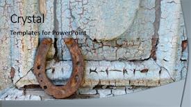  Presentation with shoe - PPT layouts featuring shoe on vintage wooden door background and a light gray colored foreground