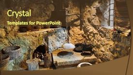  Presentation with croatia - Amazing theme having old house - interior of retro room backdrop and a tawny brown colored foreground