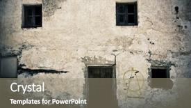  Presentation with haunted - Presentation with old house facade abandoned background and a gray colored foreground