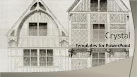  Presentation with old house - Audience pleasing slides consisting of old house in beauvais france backdrop and a light gray colored foreground